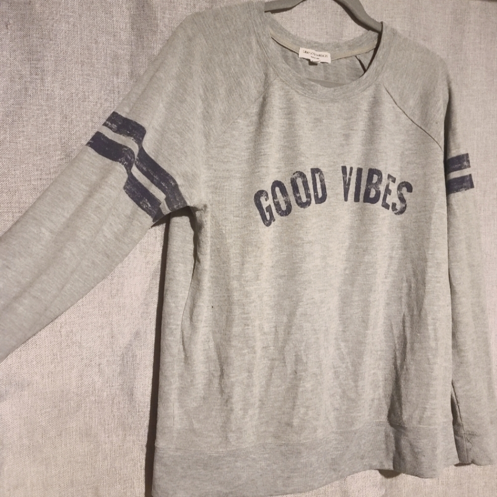 Grey "Good Vibes" Crewneck